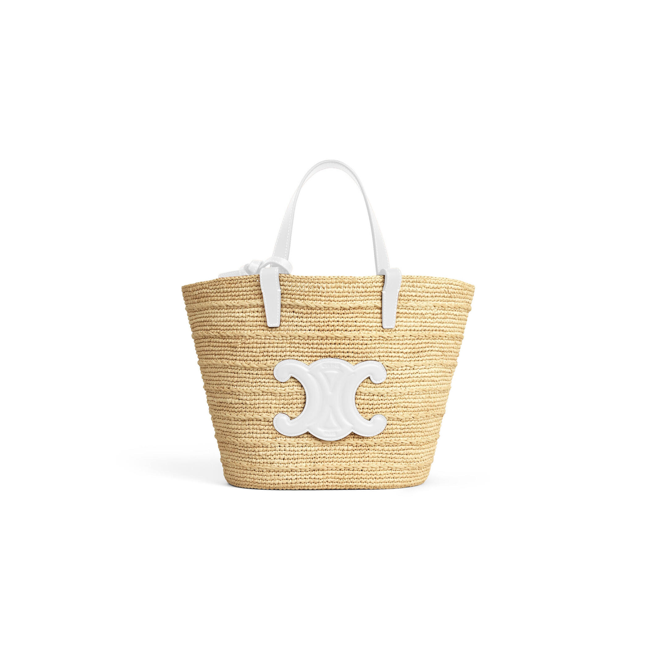 ce**e teen S*pple ce**e classic panier in raffia and calfskin 115802ff7.04ls (22*21.5*13cm)